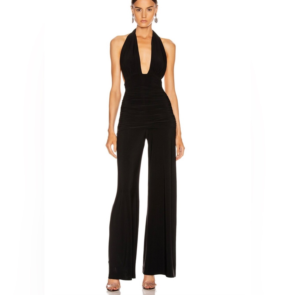 Norma Kamali halter bill jumpsuit-XS